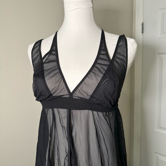 Aubade Paris French  lingerie gothic babydoll mesh slip/ top M - Picture 3 of 6